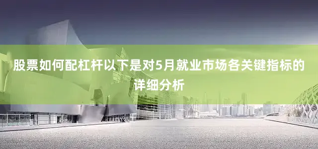股票如何配杠杆以下是对5月就业市场各关键指标的详细分析