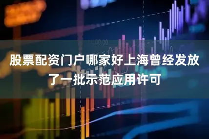 股票配资门户哪家好上海曾经发放了一批示范应用许可